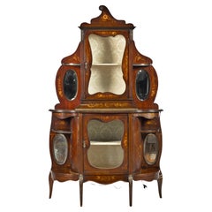 Vitrina Victoriana Antigua de Caoba Siglo XIX