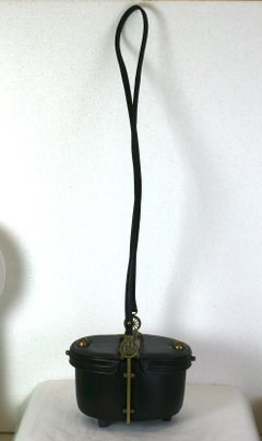 Italian Novelty Black Calf Bag, Freon Firenze