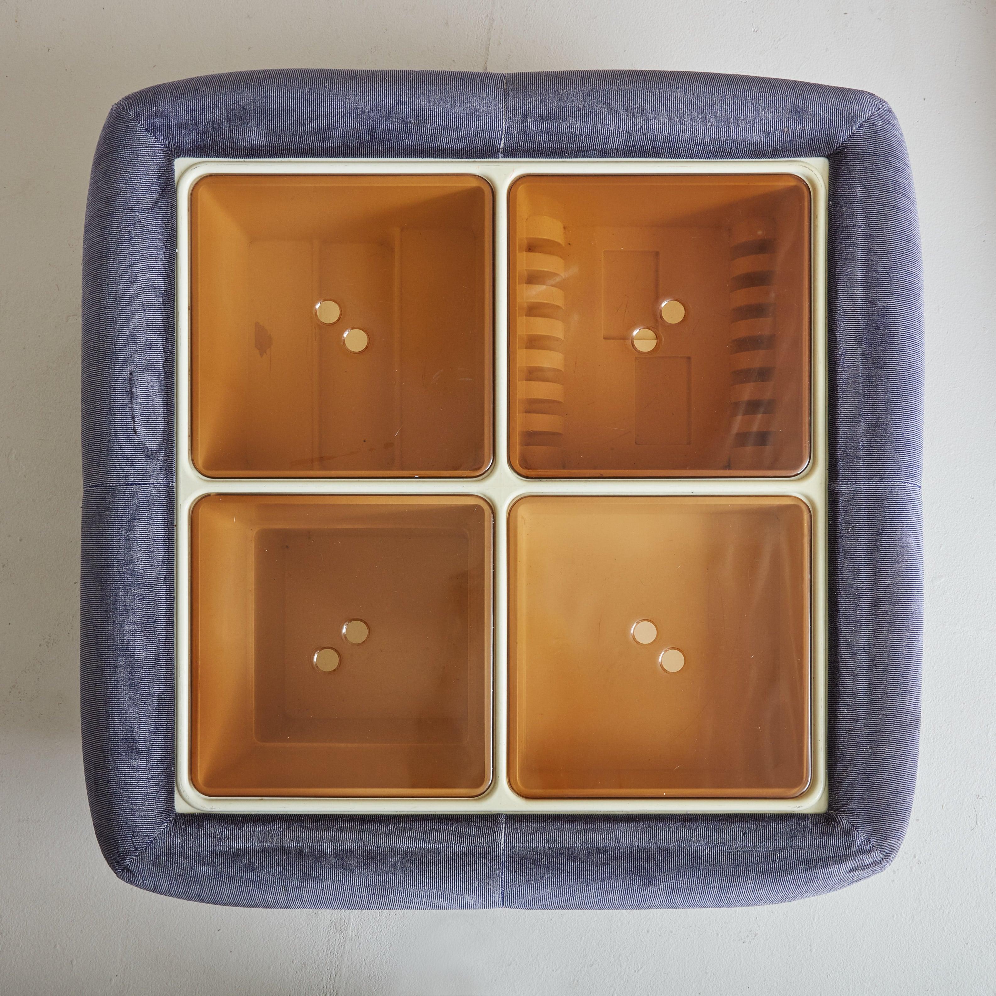 Fabric Italian ‘Nuvolone’ Modular 4 Seat Sofa + Coffee Table by Rino Maturi
