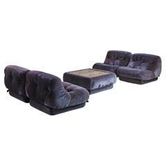 Italian ‘Nuvolone’ Modular 4 Seat Sofa + Coffee Table by Rino Maturi