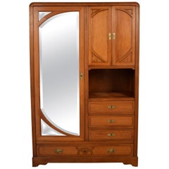 Italian Oak Art Nouveau Cabinet, circa 1910