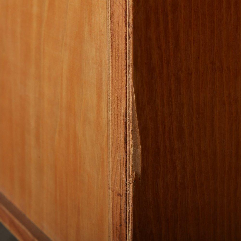 Italian Oak Marquetry Chest of Drawers, 1950s 9