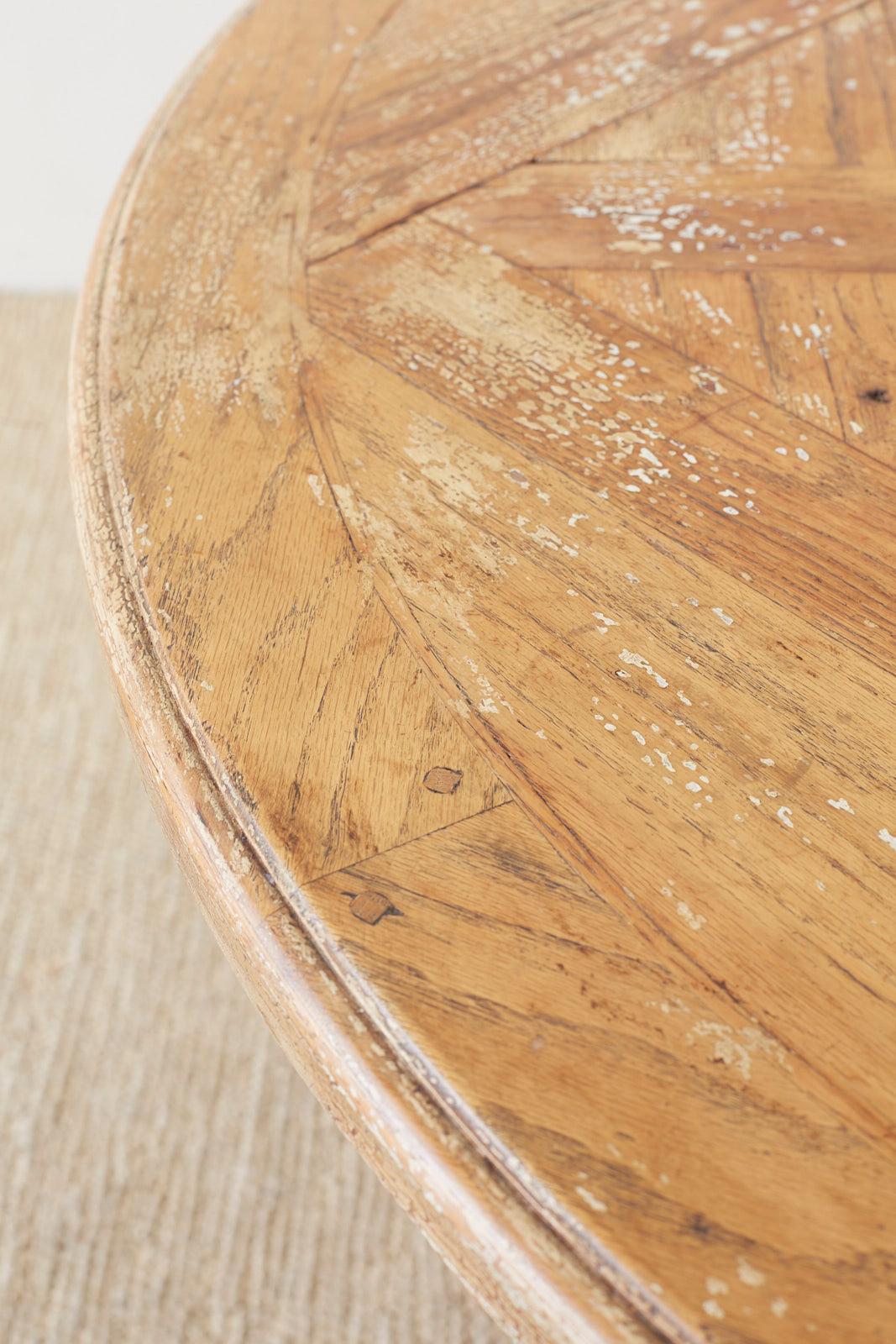 Italian Oak Neoclassical Round Dining or Centre Table 6