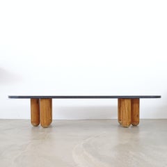 Banc italien en chêne et ardoise