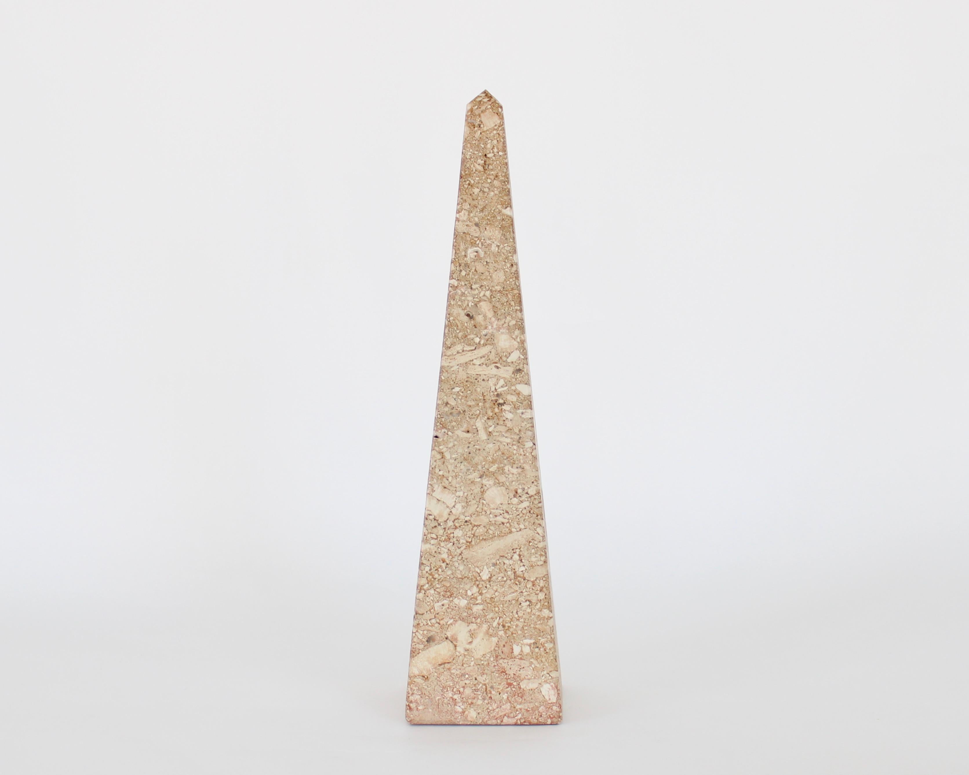 Mid-Century Modern Italian Obelisk Travertine di Rapolino Fr Mannelli  For Sale