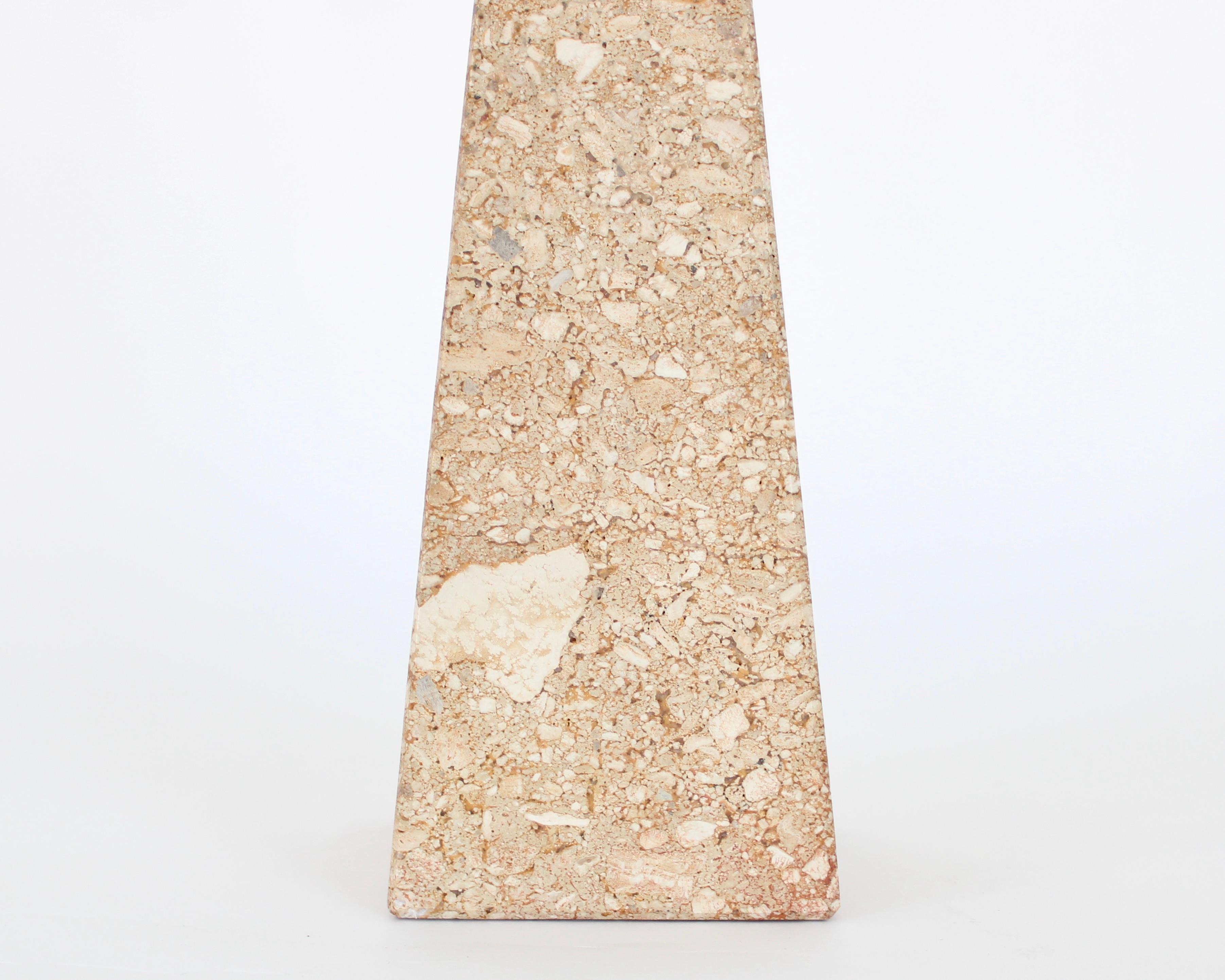 Italian Obelisk Travertine di Rapolino Fr Mannelli  For Sale 1