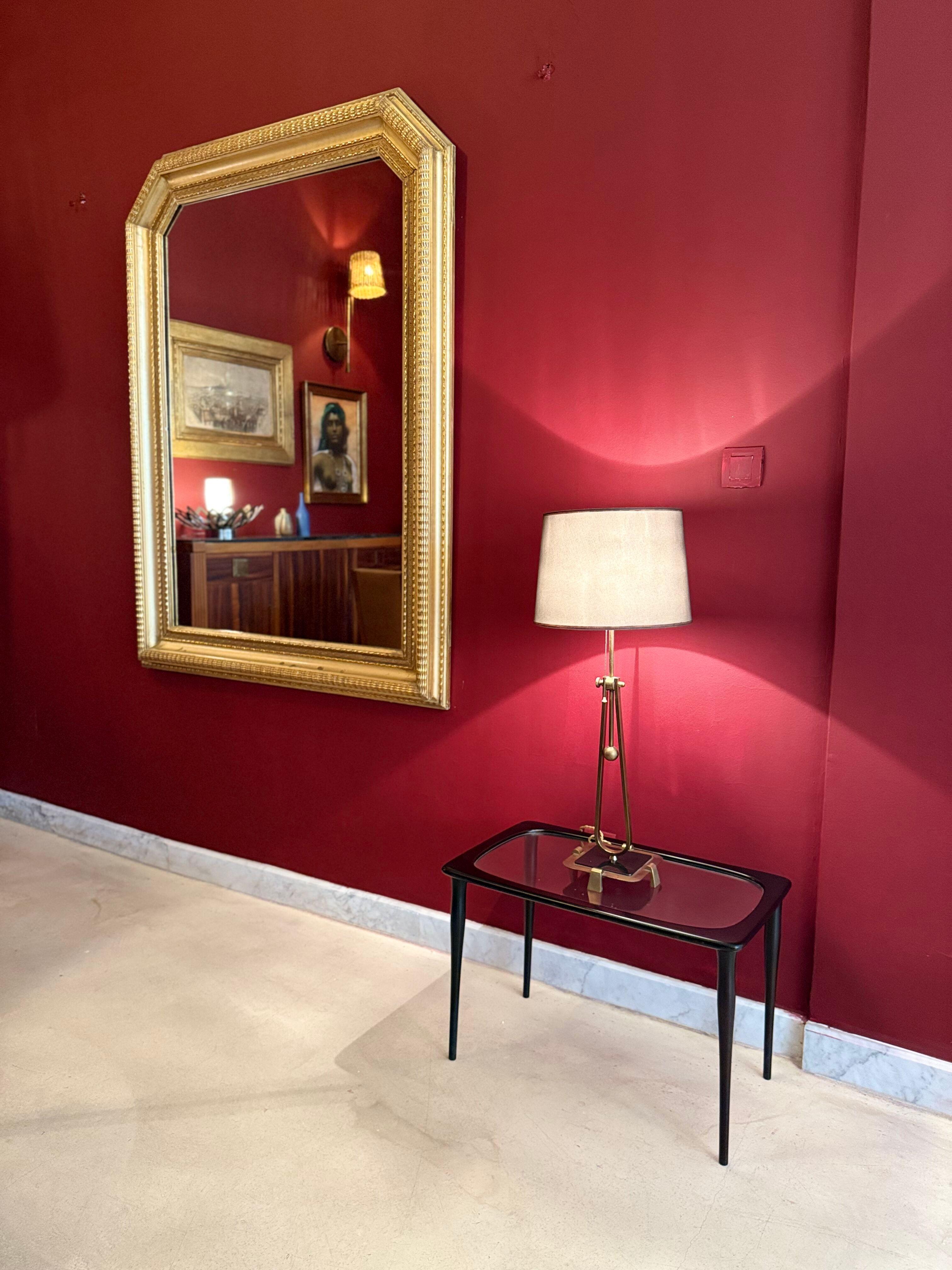 Néo-rococo Miroir octogonal italien de style Art déco en bois doré, années 1940 en vente