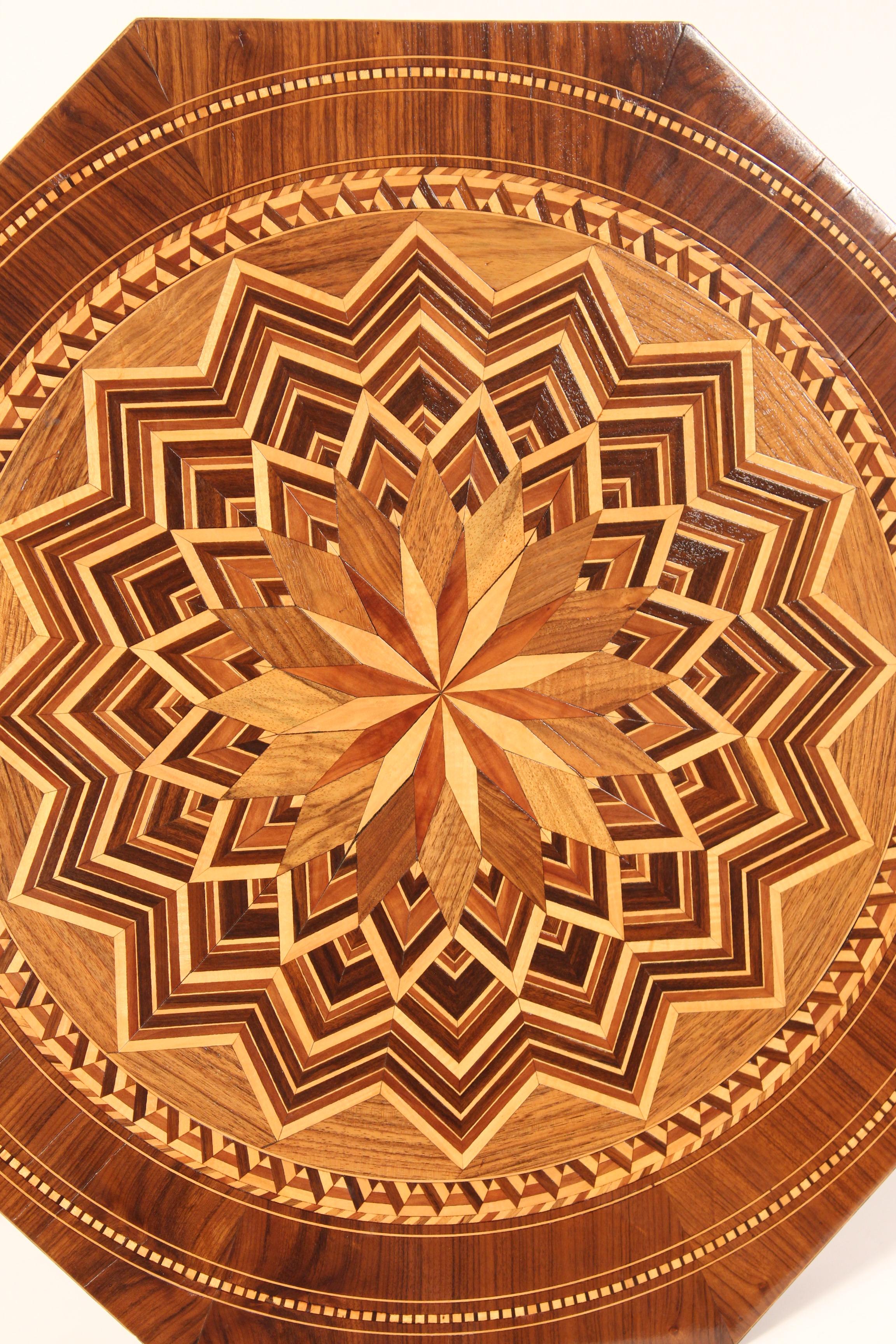 Mid-20th Century Italian Octagonal Inlaid Occasional Table