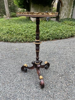 Italian Octagonal Mahogany and Gilt Side Table or Plant Stand