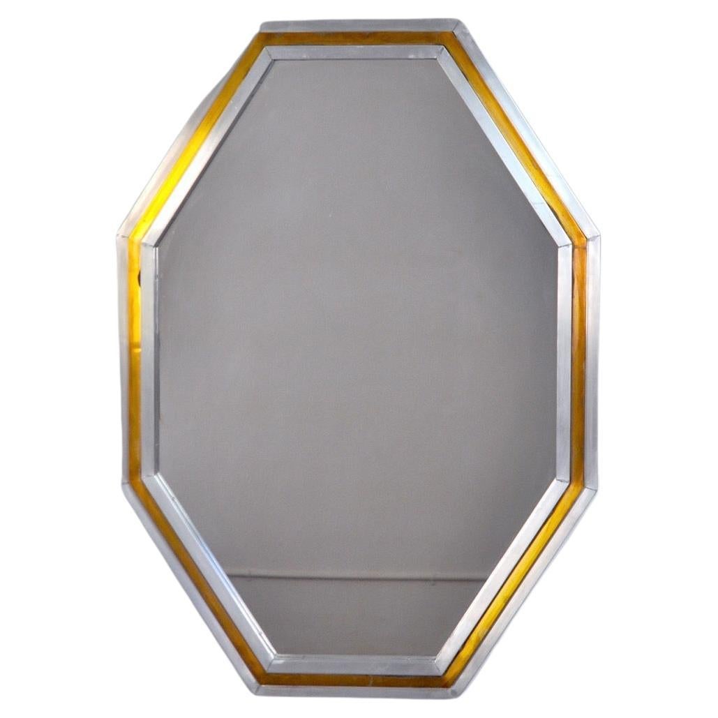 Italian Octagonal Mirror by Romeo Regga, 1970s