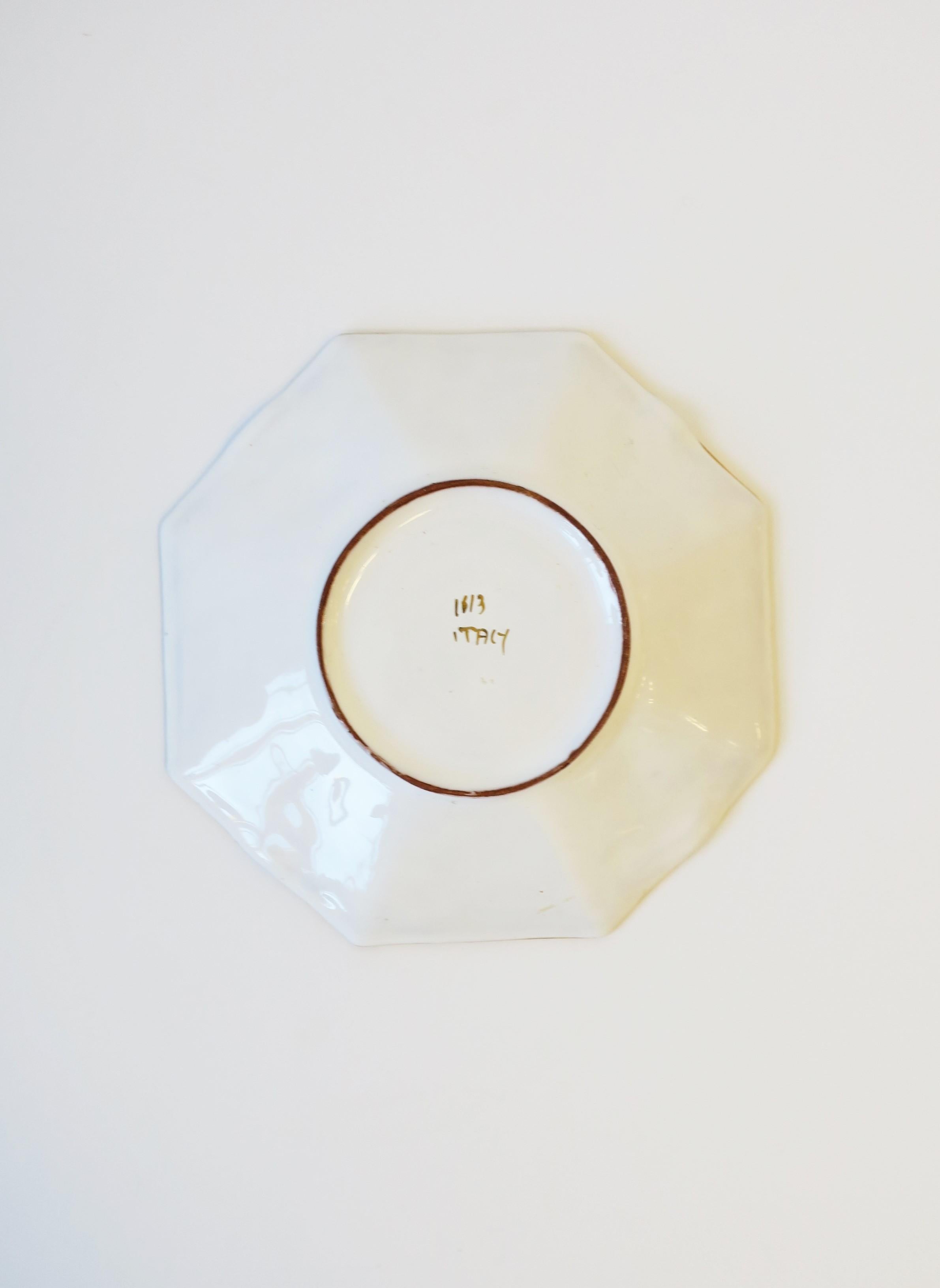 Italian White and Gold Catchall Vide-Poche or Ashtray For Sale 5