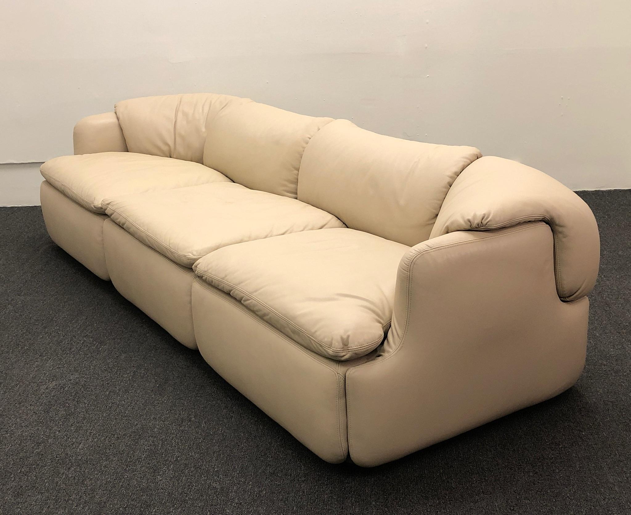 leather sofa off white