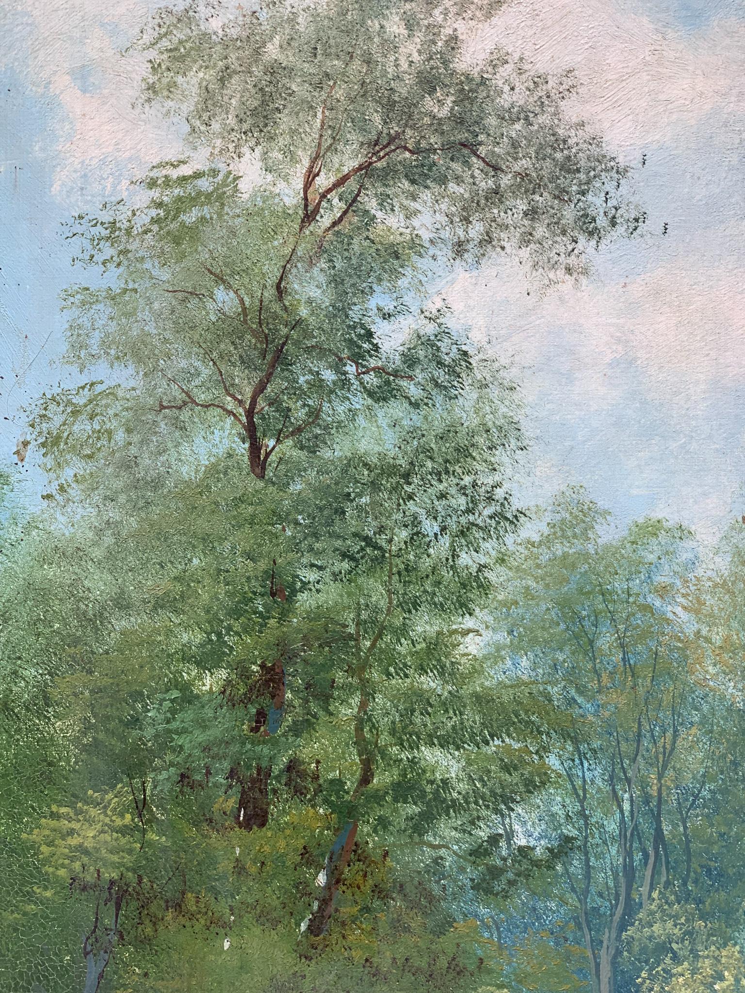 Italienisches Öl auf Leinwand Landschaftsgemälde von Henry Markò, frühes Twentieth Jahrhundert im Zustand „Gut“ im Angebot in Milano, MI