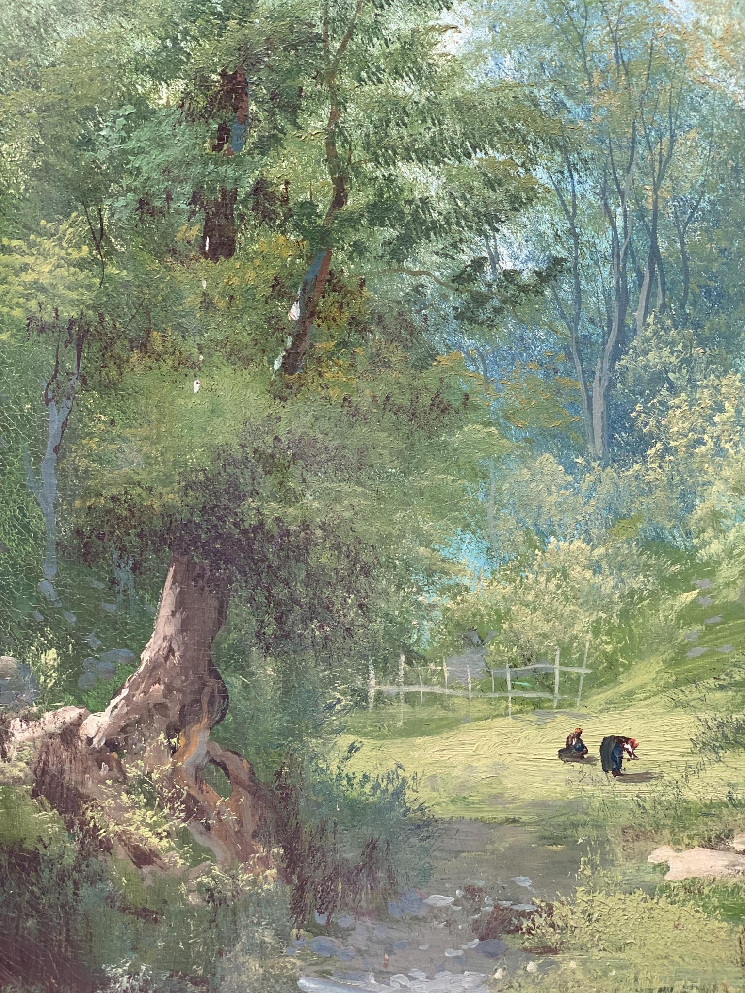 Italienisches Öl auf Leinwand Landschaftsgemälde von Henry Markò, frühes Twentieth Jahrhundert (Frühes 20. Jahrhundert) im Angebot