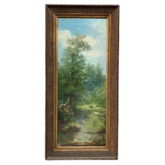 Used Italian Oil on Canvas Landscape Painting by Henry Markò, Early Twentieth Century