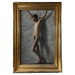 An Evocative Italian 1920s Portrait of a Male Nude 