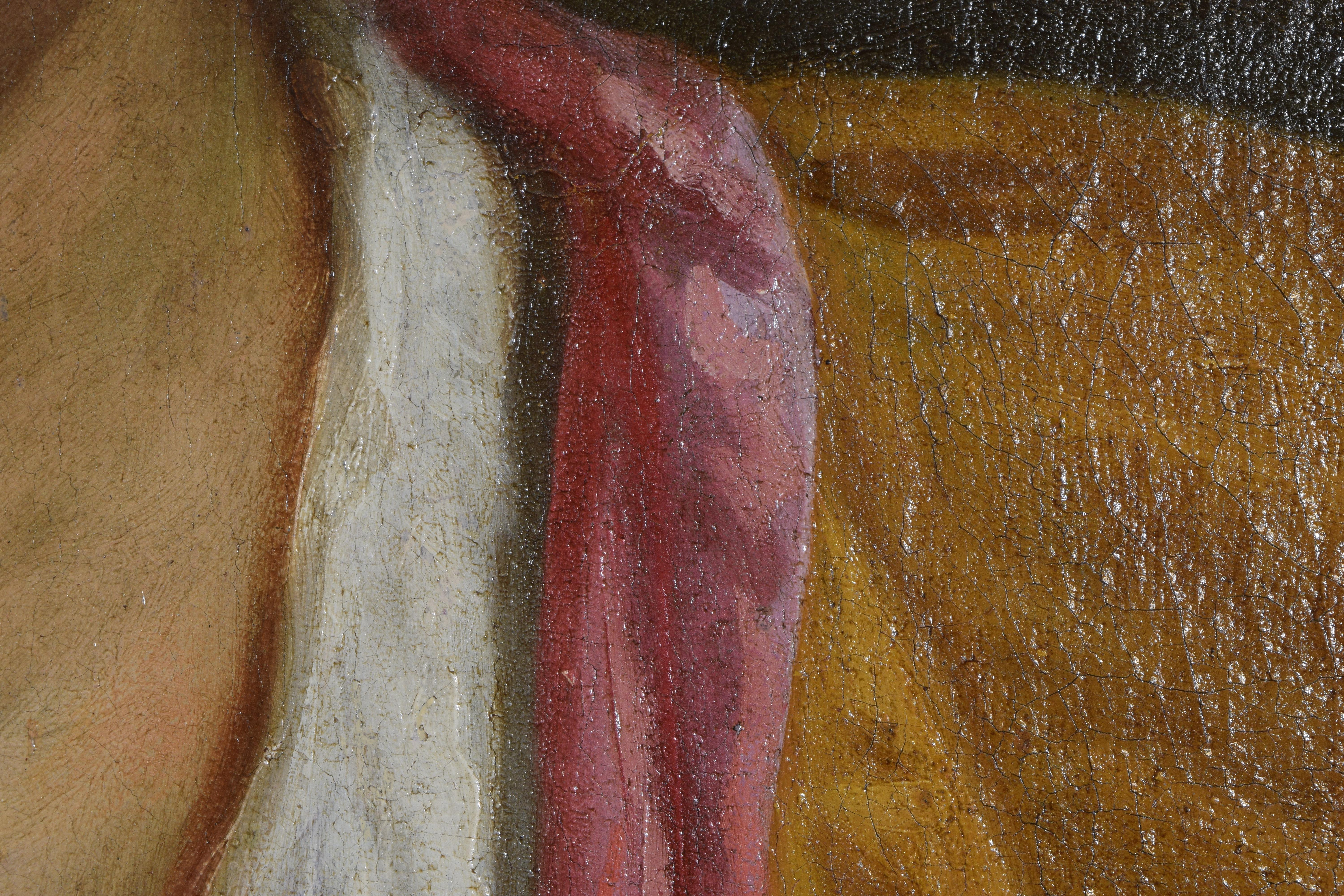 Italian Oil on Canvas, Portrait of Man in Oriental Robes, N.Cassana. ca. 1700 For Sale 4