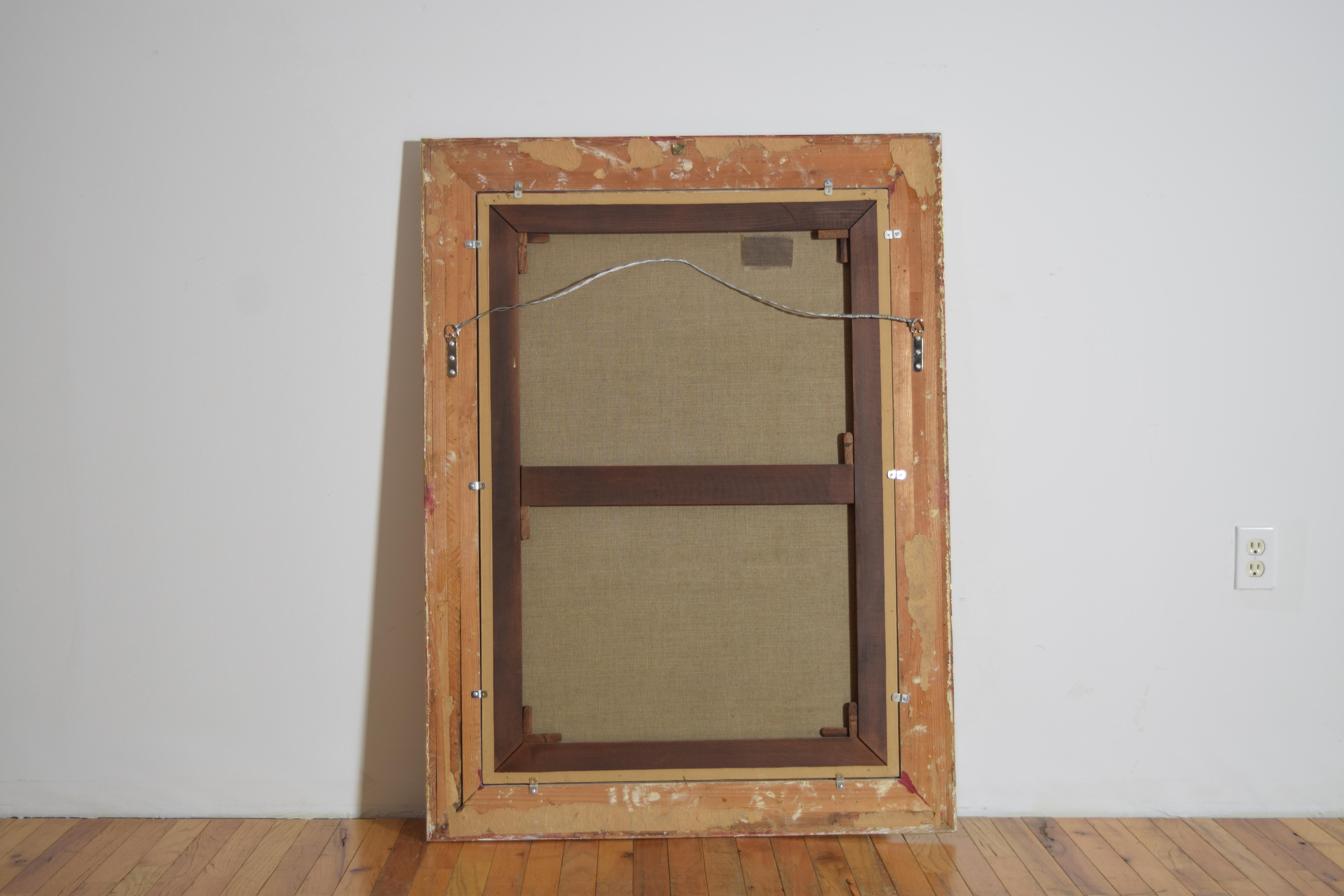 Italienisches Öl auf Leinwand, Portraitstudie, signiert unten links 1921-1922 im Angebot 5
