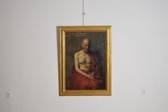 Italienisches Öl auf Leinwand, Portraitstudie, signiert unten links 1921-1922