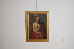 Italienisches Öl auf Leinwand, Portraitstudie, signiert unten links 1921-1922