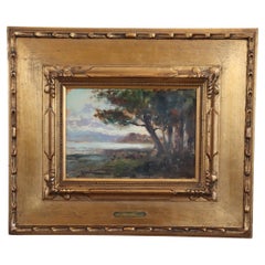 Italian Oil Painting on Board, Landscape of Ischia, Signed Ricciardi