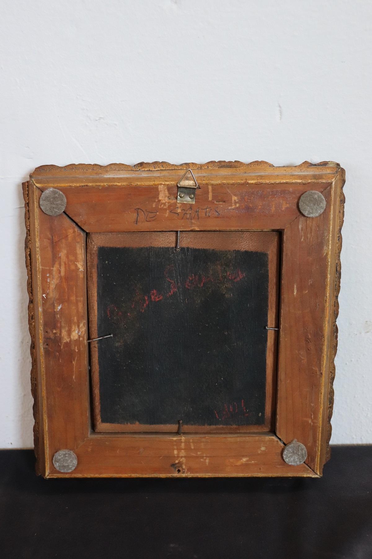 Italienisches Ölgemälde auf Karton, Akt einer jungen Frau (Holz) im Angebot