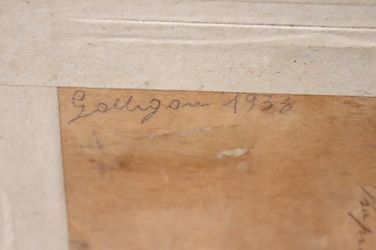 Italienisches Ölgemälde auf Karton, signiert und datiert 1933 5