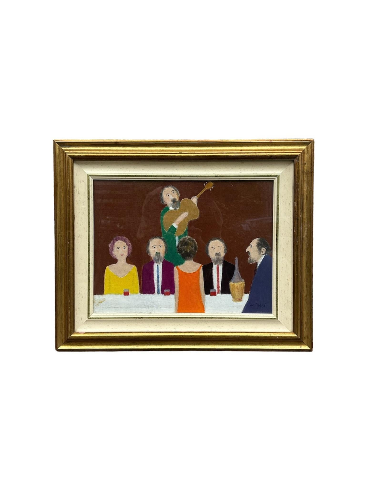 Tela Pittura a olio su tela di Walter Pozzi, anni '70