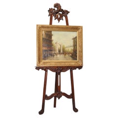 Italian Oil Painting Triumphal Arch Cityscape Signed Rome