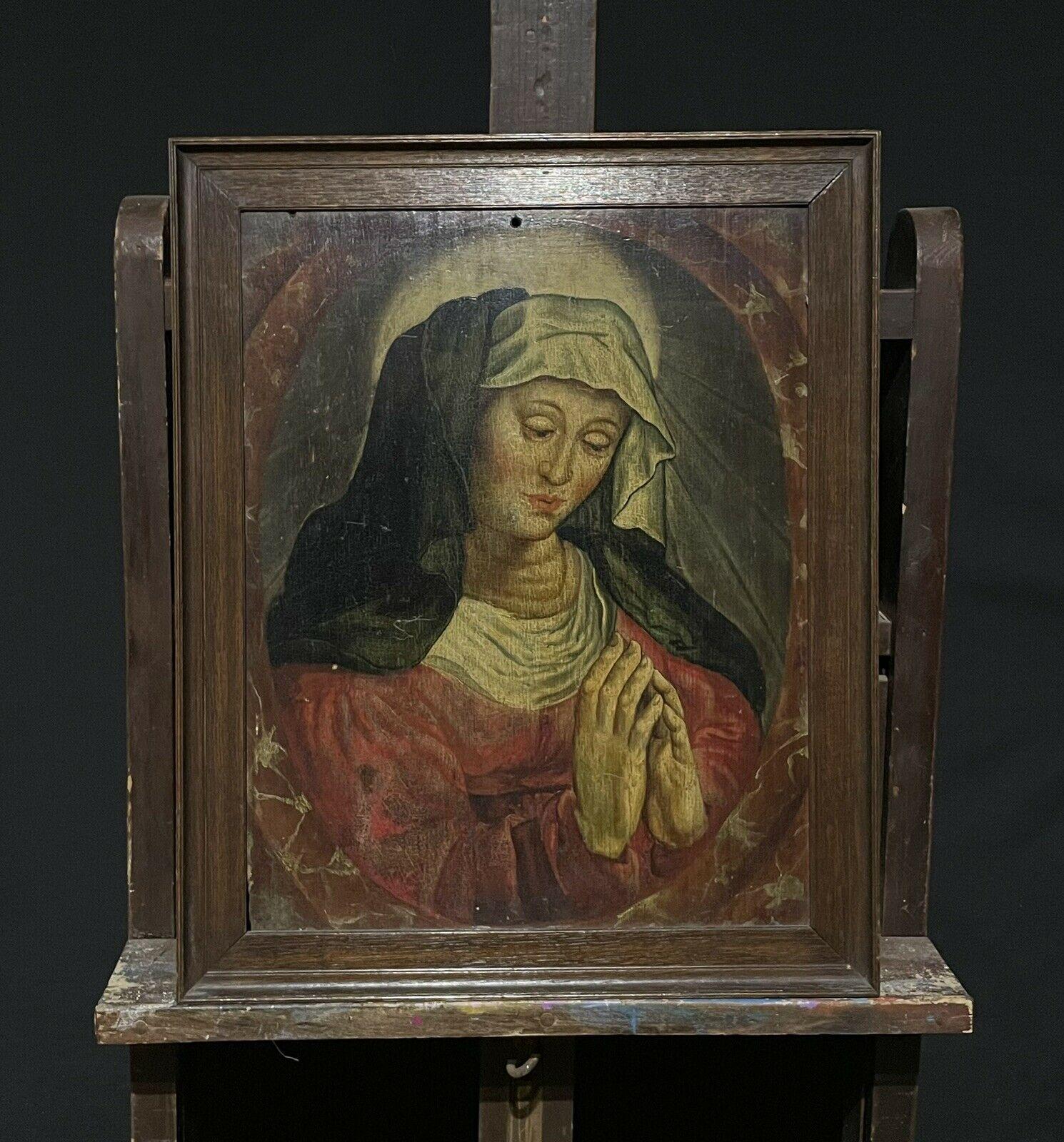 Artist/ School: Italian School, 17th century

Title: The Madonna in Prayer

Medium:   oil painting on wooden panel, framed

Size:

framed:   23.5 x 19.25 inches
panel:   20.5 x 16 inches

Provenance: private collection, France

Condition: The