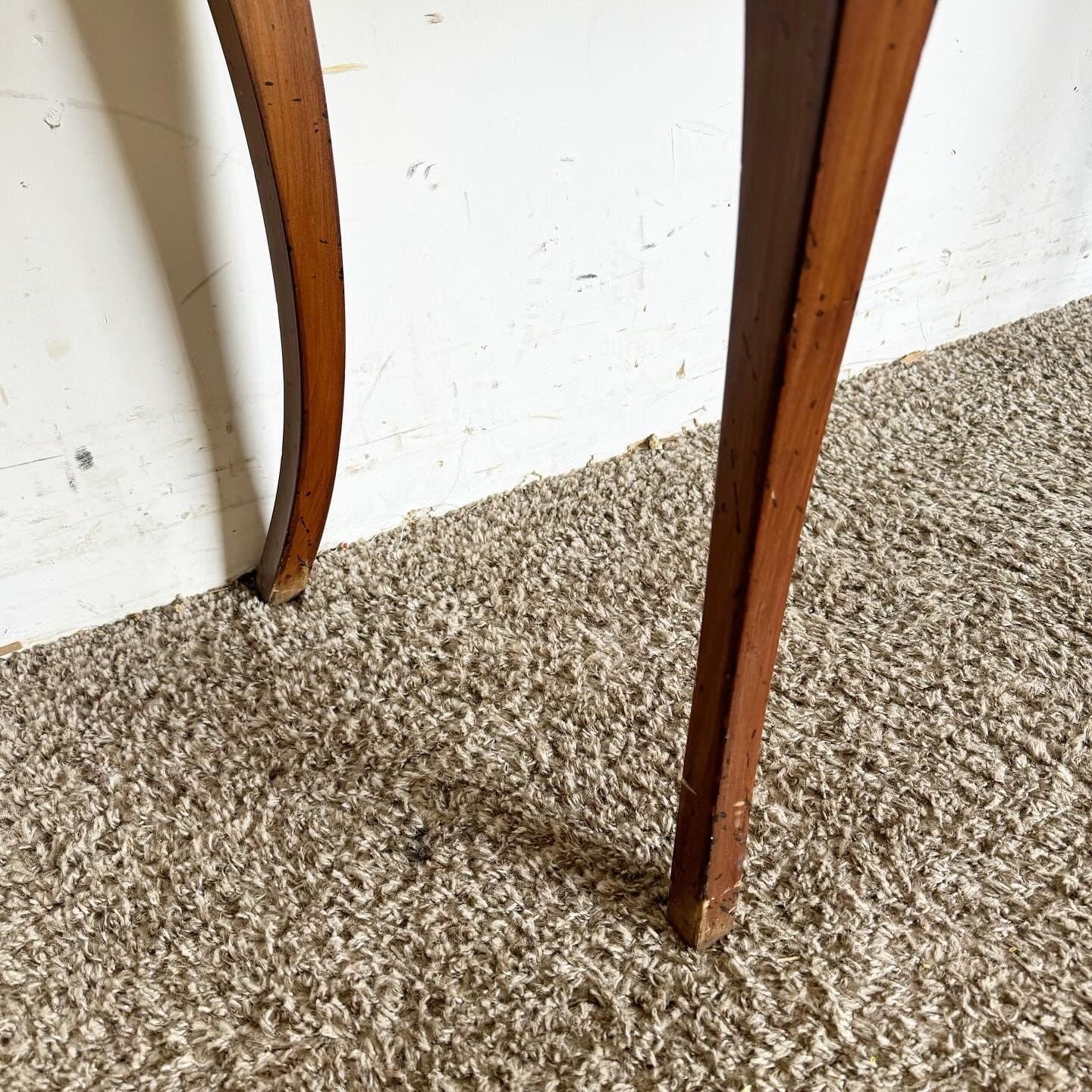 Mid-20th Century Italian Olive Burl Wood Cabriole Leg Bombé Secretary Desk With Bookshelf
