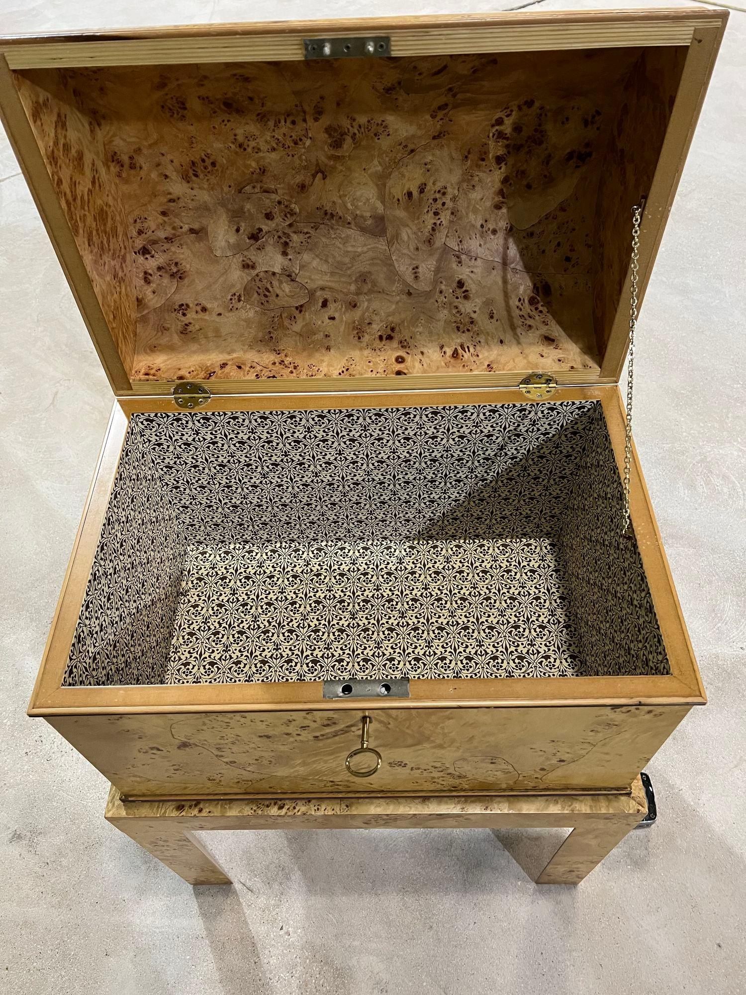 Italian Olive Burlwood Trunk on Base, 1970 3
