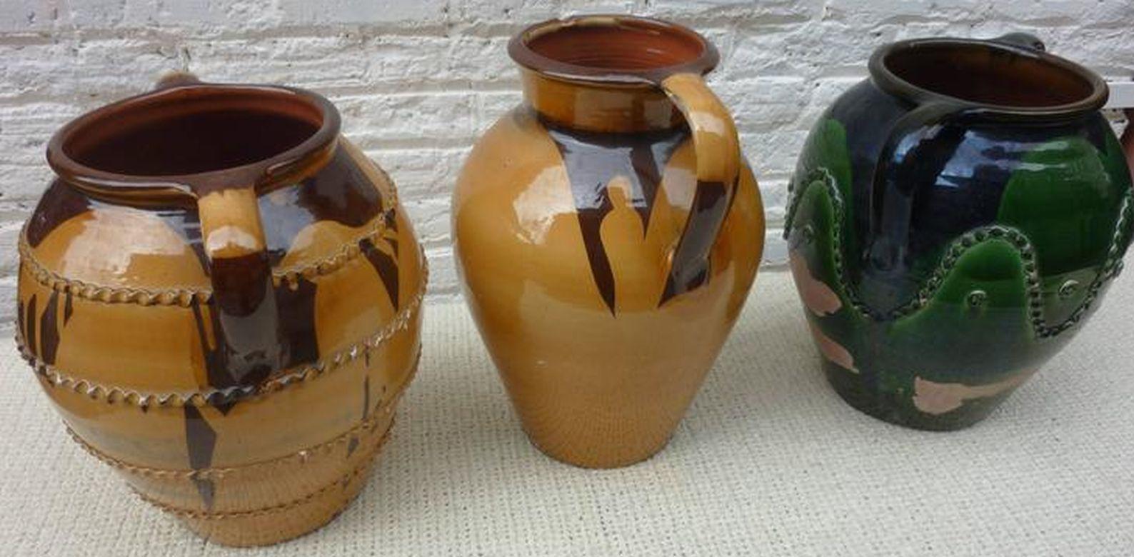 Hand-Crafted Italian Olive Jars from Puglia   For Sale