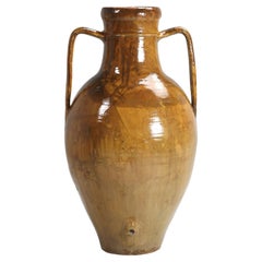 Italian Olive Oil Jar or Amphora Signed and Dated 1935 Imported from Italy