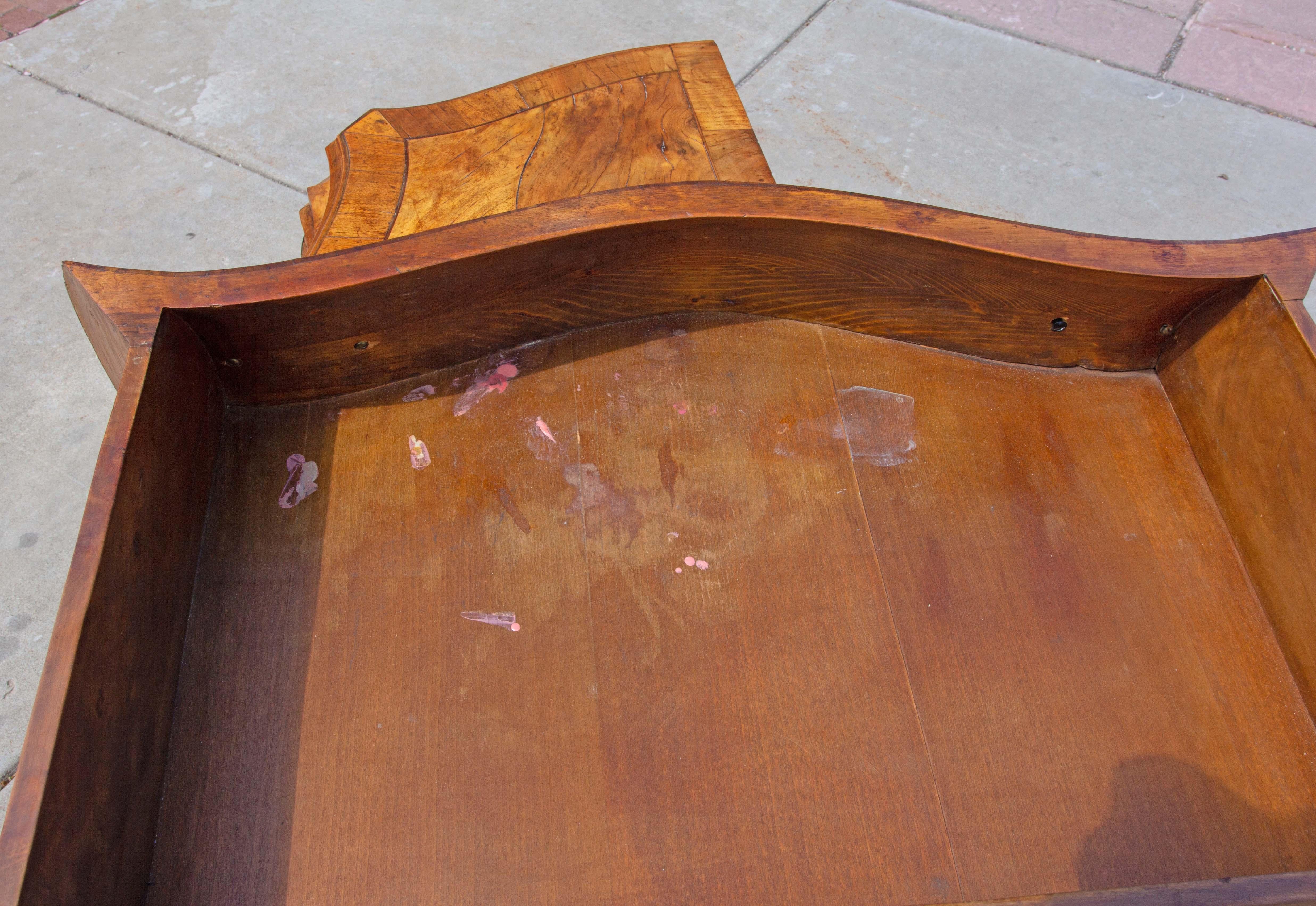 20th Century Italian Olive Wood Bombe Commode or Chest