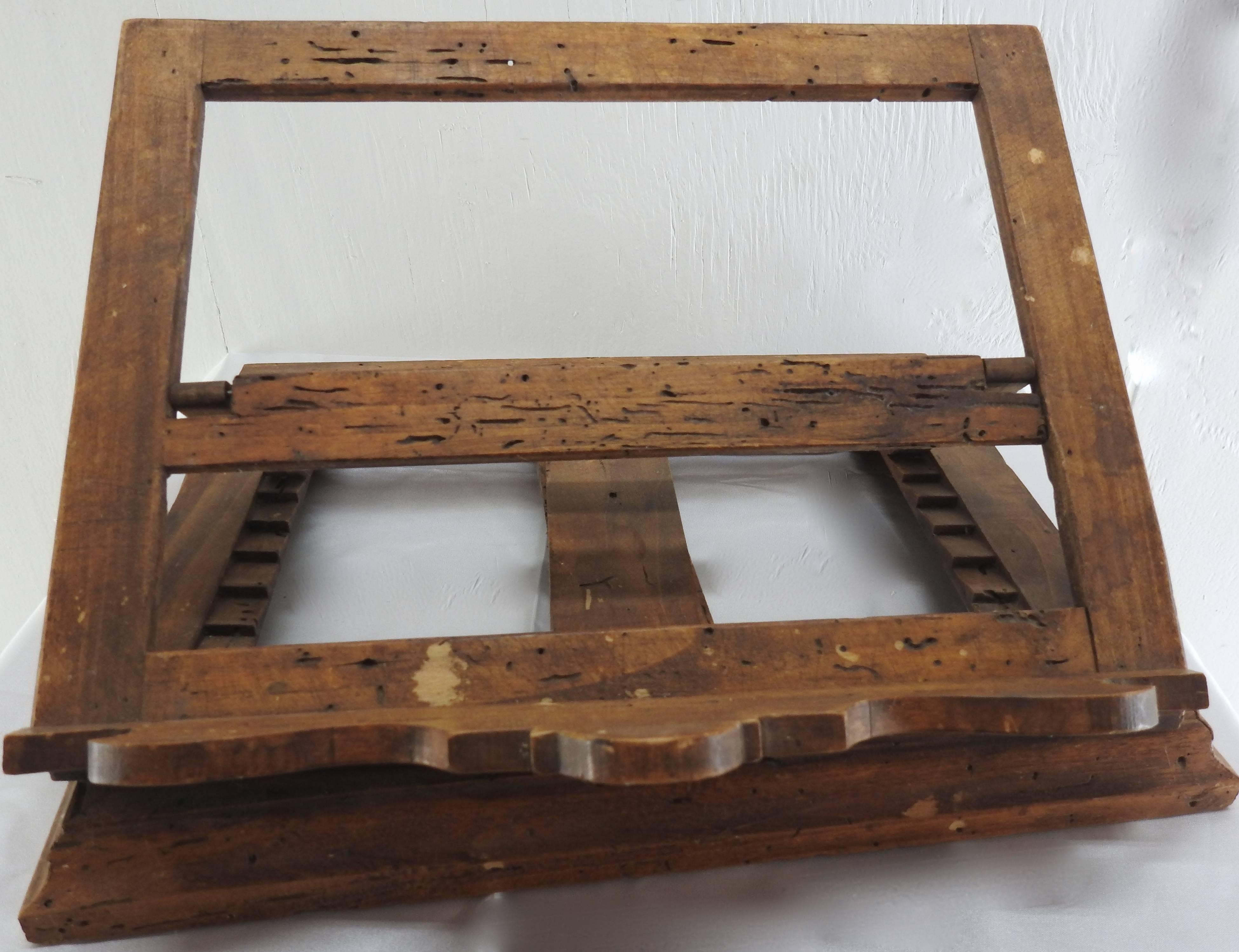 19th Century Italian Olive Wood Book Stand