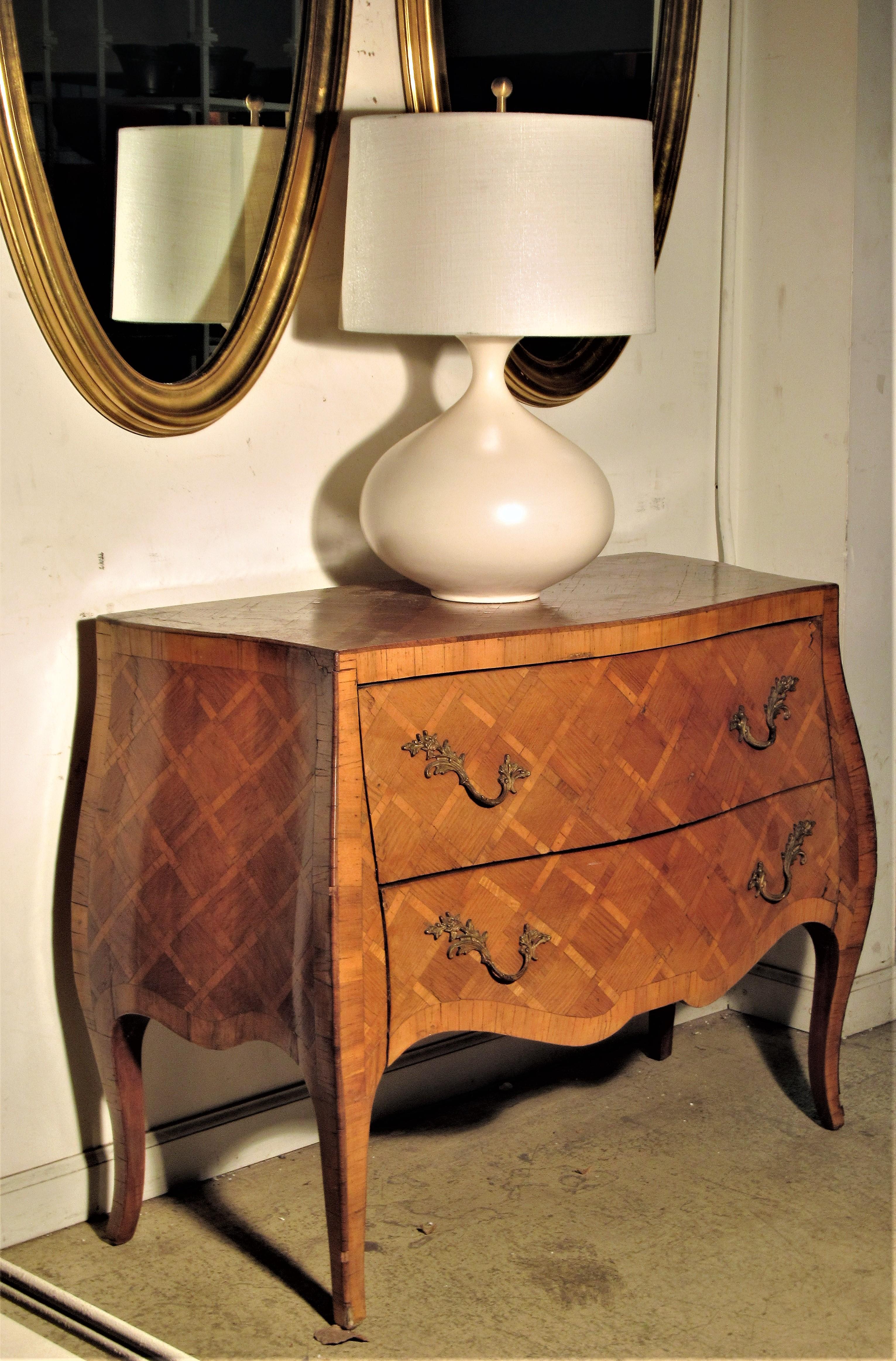  Italian Olive Wood Parquetry Commode 14