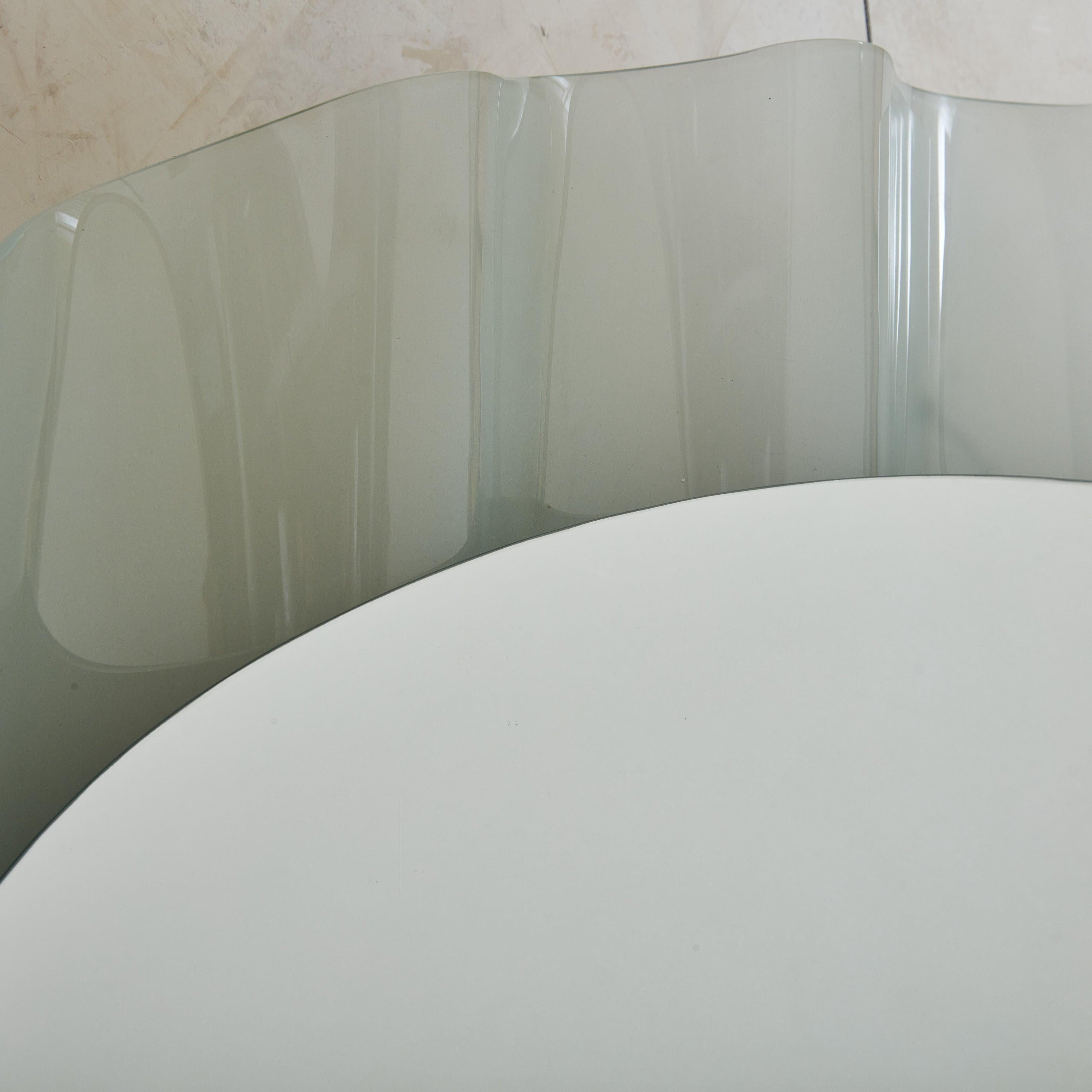 Modern Italian ‘Onda’ Wall Mirror by Nanda Vigo for Glas Italia, 1980s For Sale