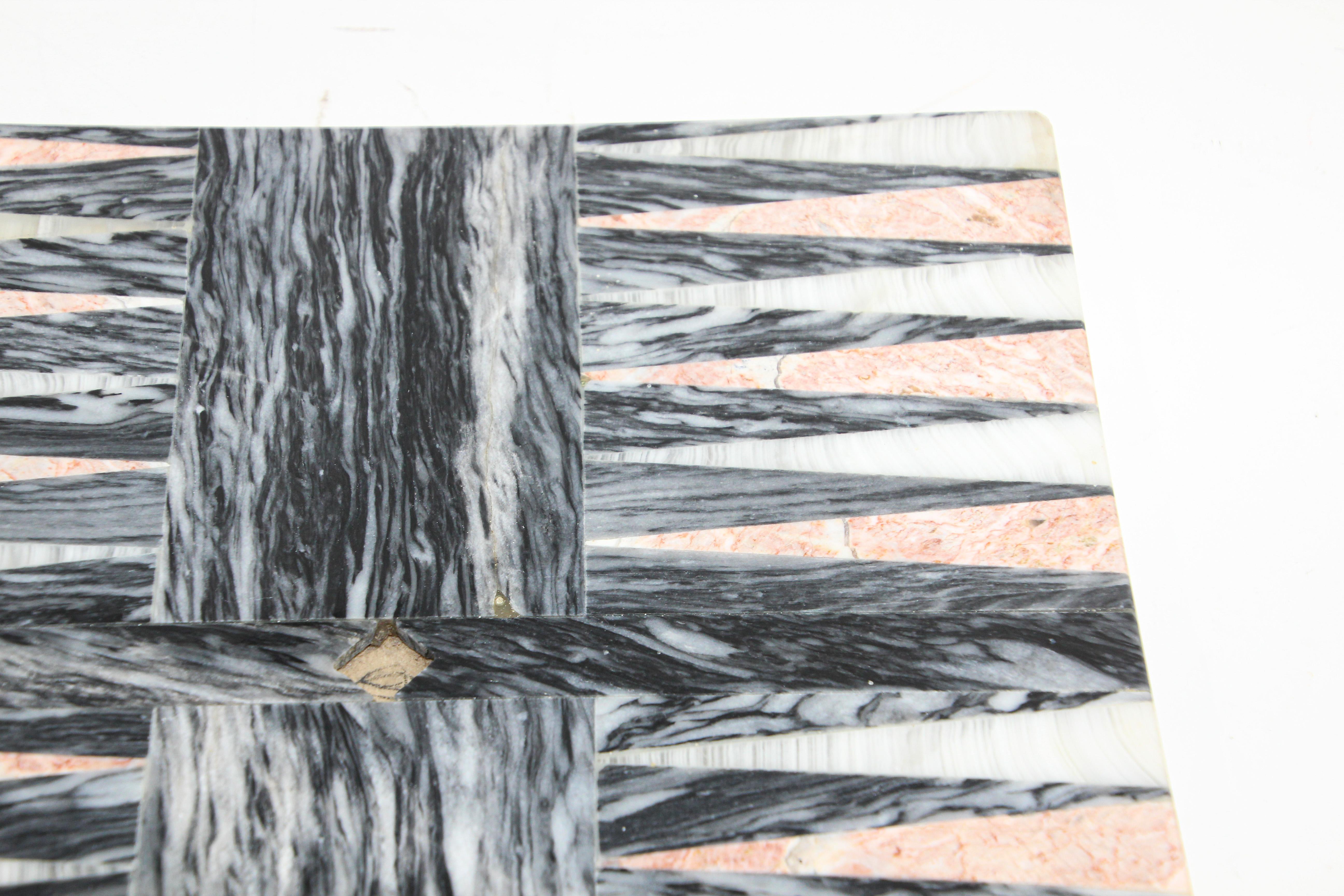 italian marble and onyx backgammon board