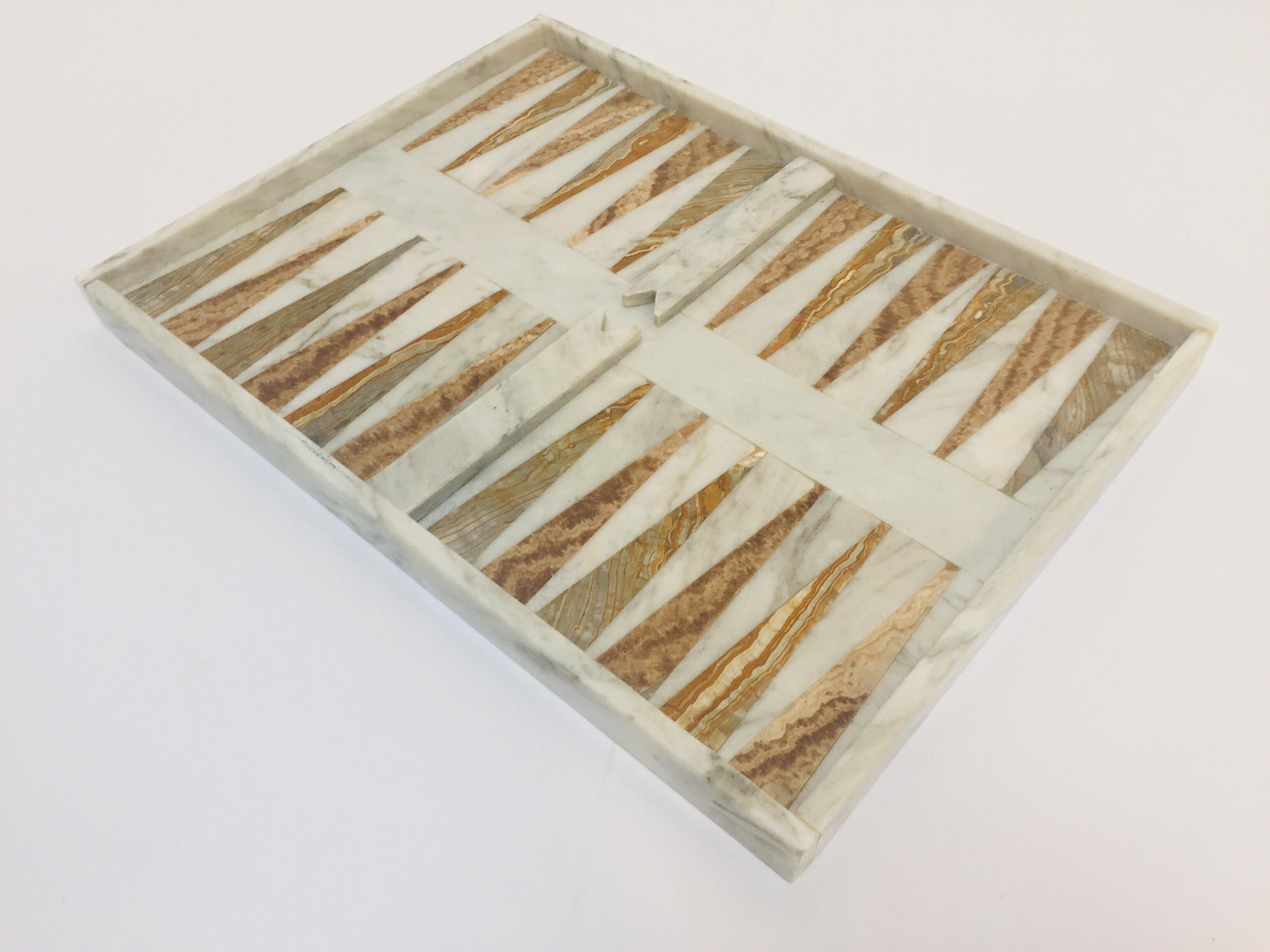 Italian Onyx and Marble Backgammon Set, 1960s 6