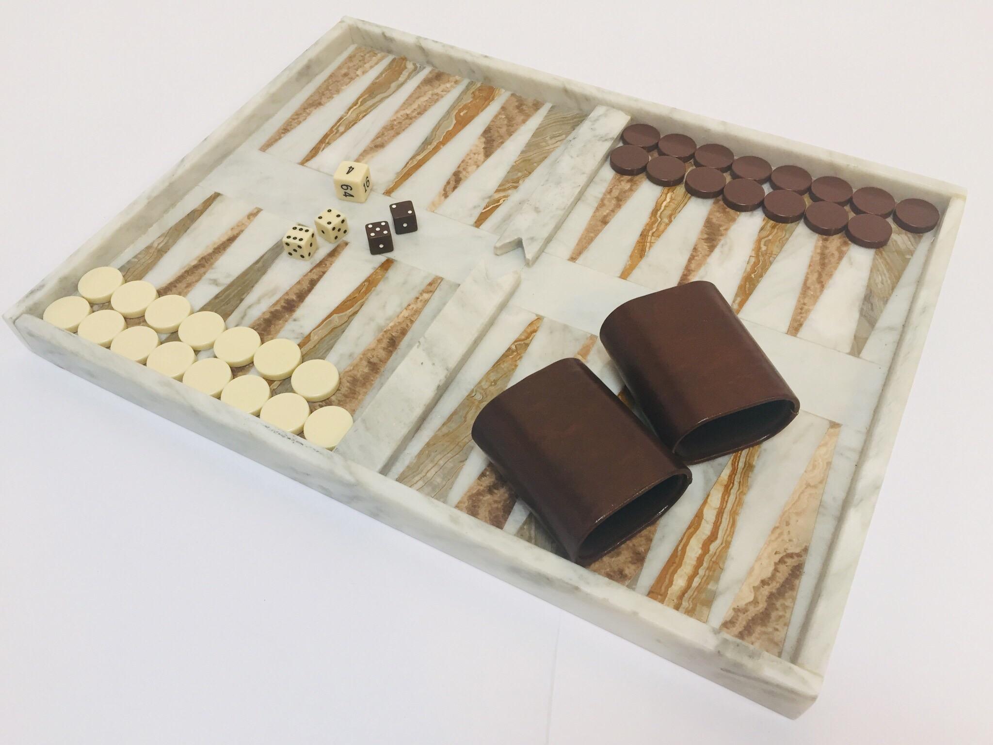 marble and onyx backgammon set
