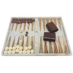 Italian Onyx and Marble Backgammon Set, 1960s
