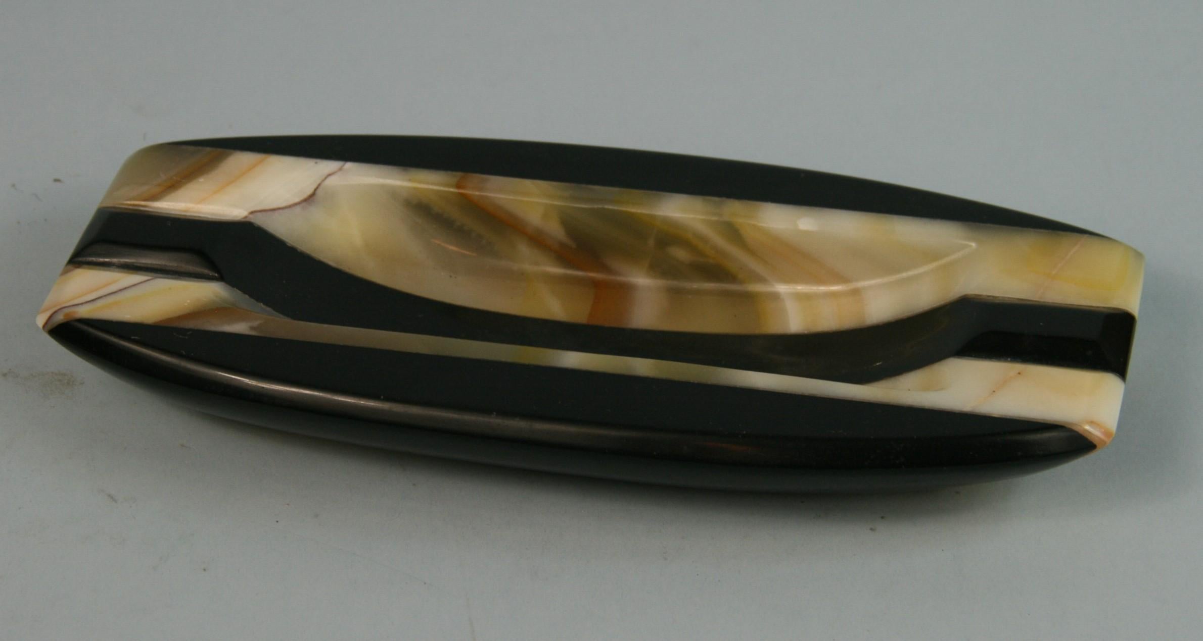 Italian onyx and marble vanity tray/catch all or Cigar ash tray