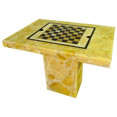 Italian Onyx and Marble Game Table