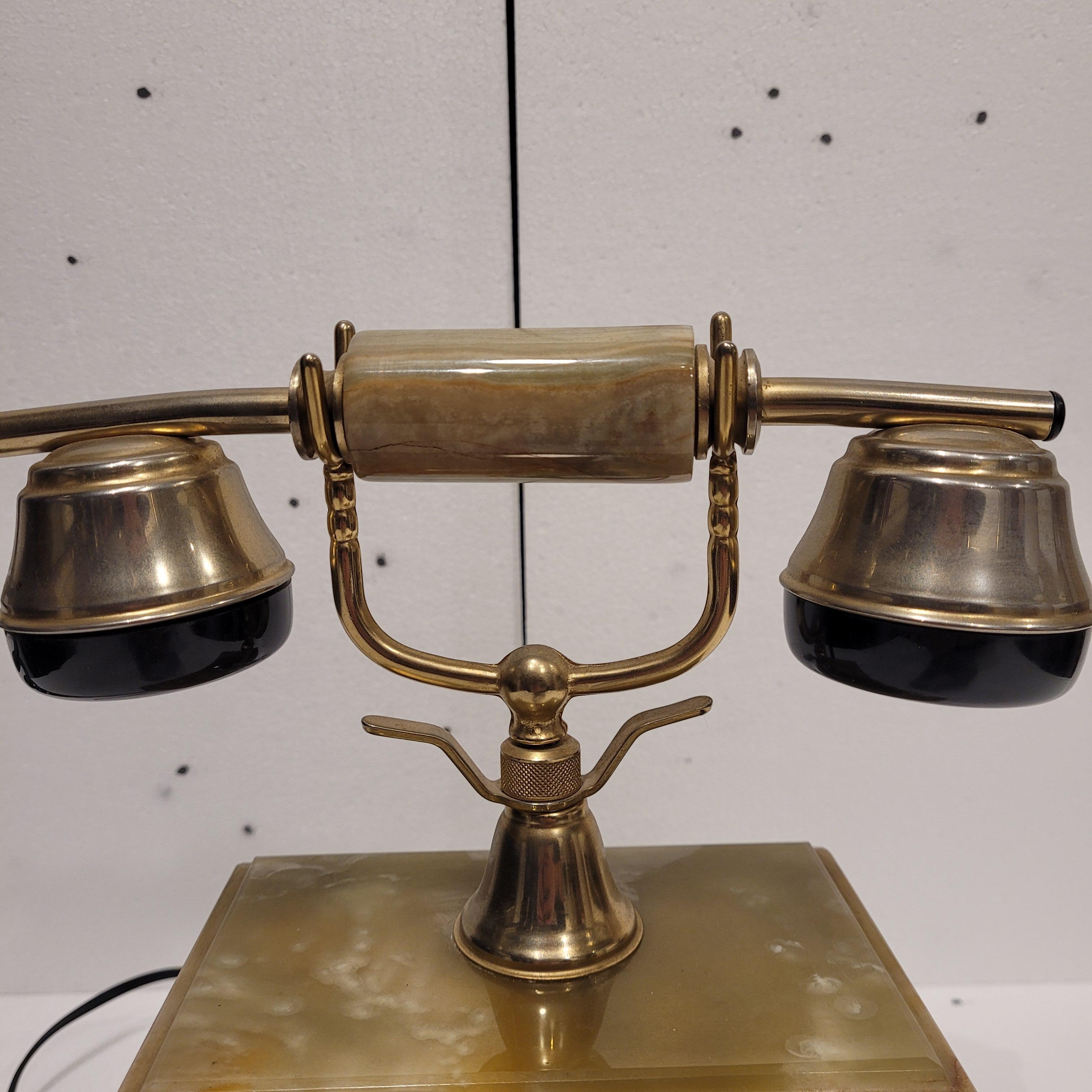 Ricci Paolo Italienisch Onyx grün Vintage Telefon im Angebot 1