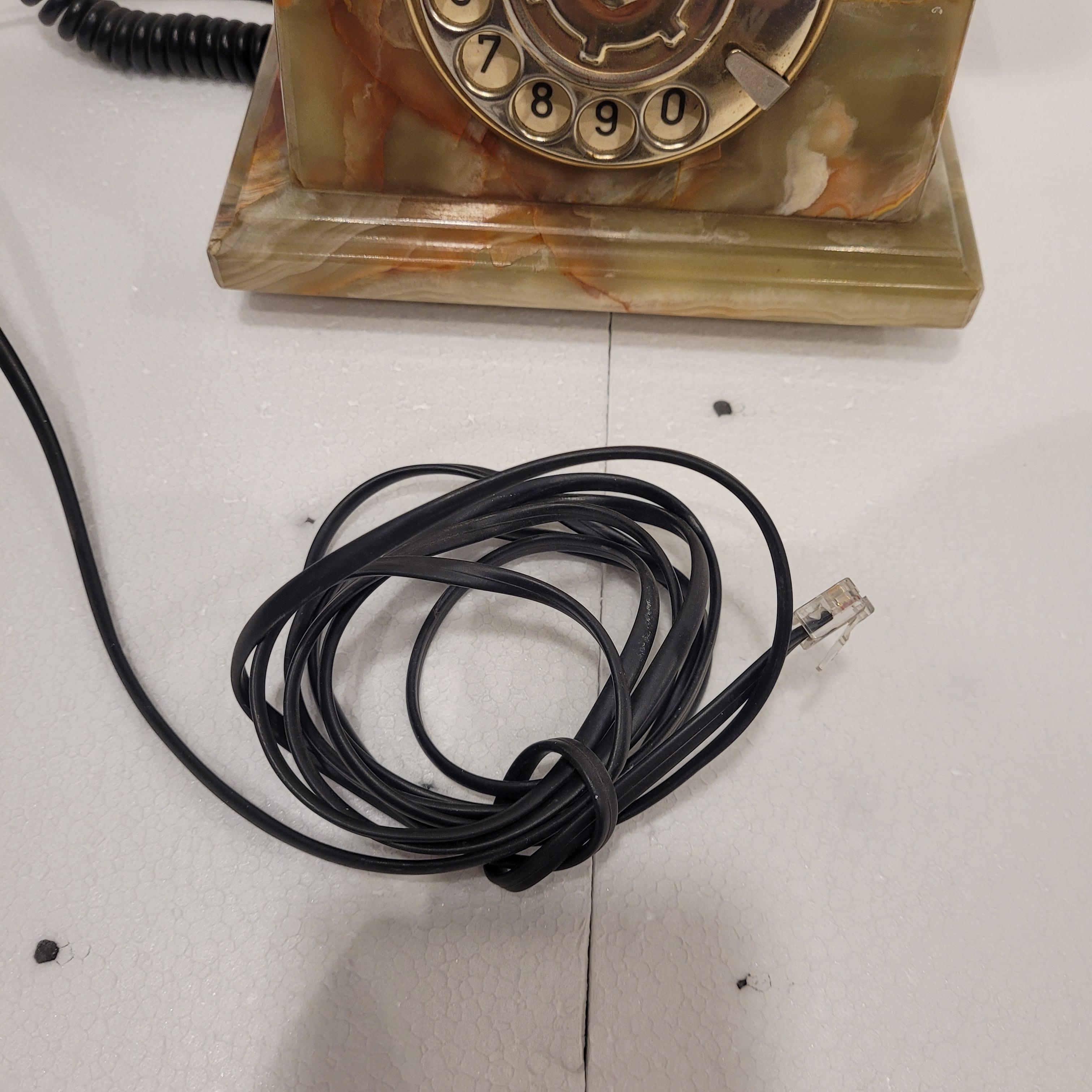 Ricci Paolo Italienisch Onyx grün Vintage Telefon im Angebot 2
