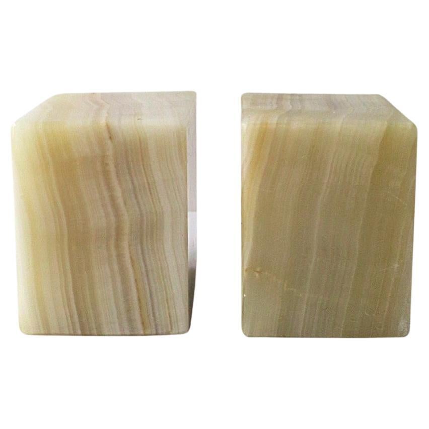 Sujetalibros de mármol ónice italiano, Pareja
