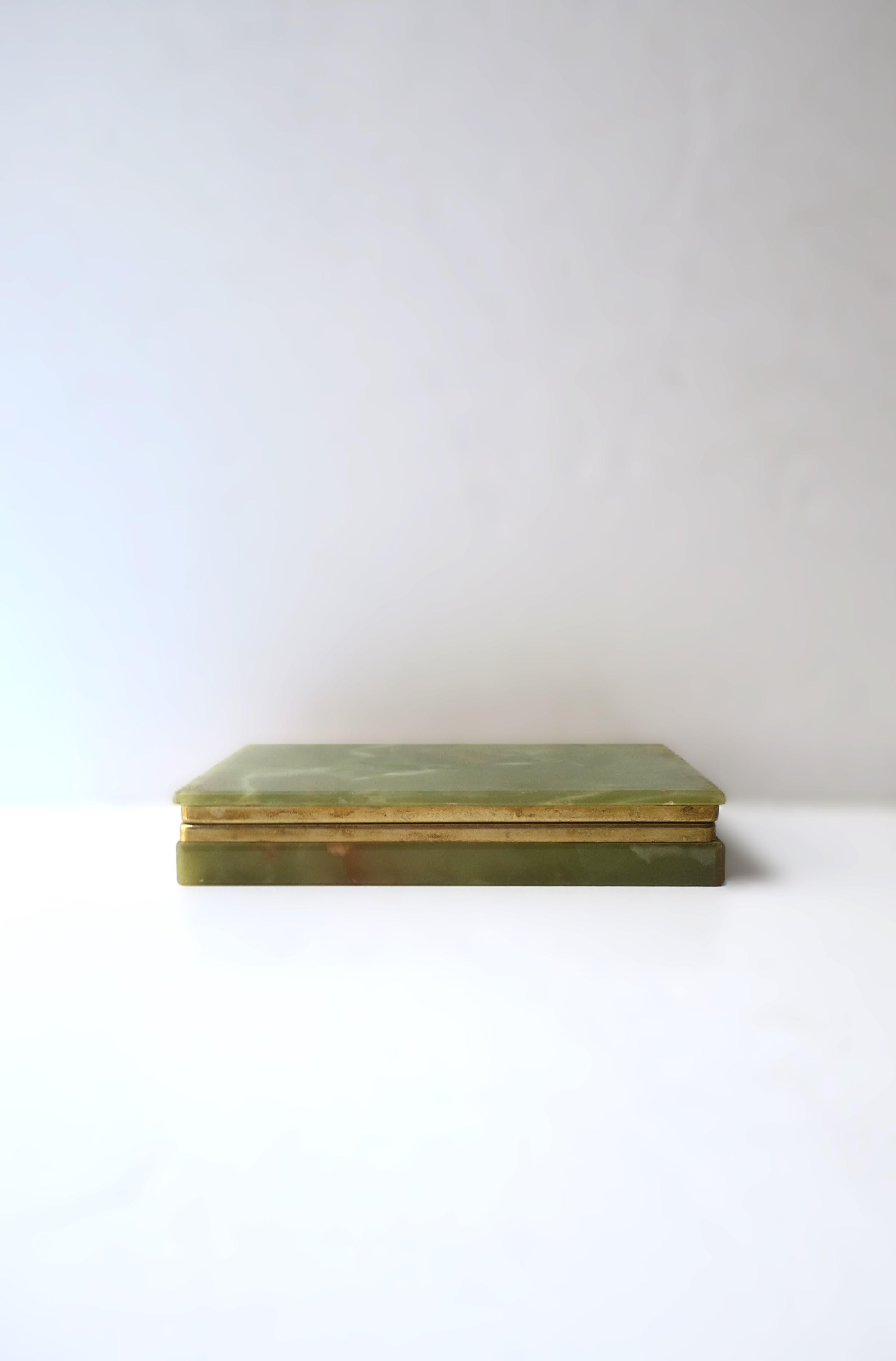 Modern Italian Onyx Marble Box