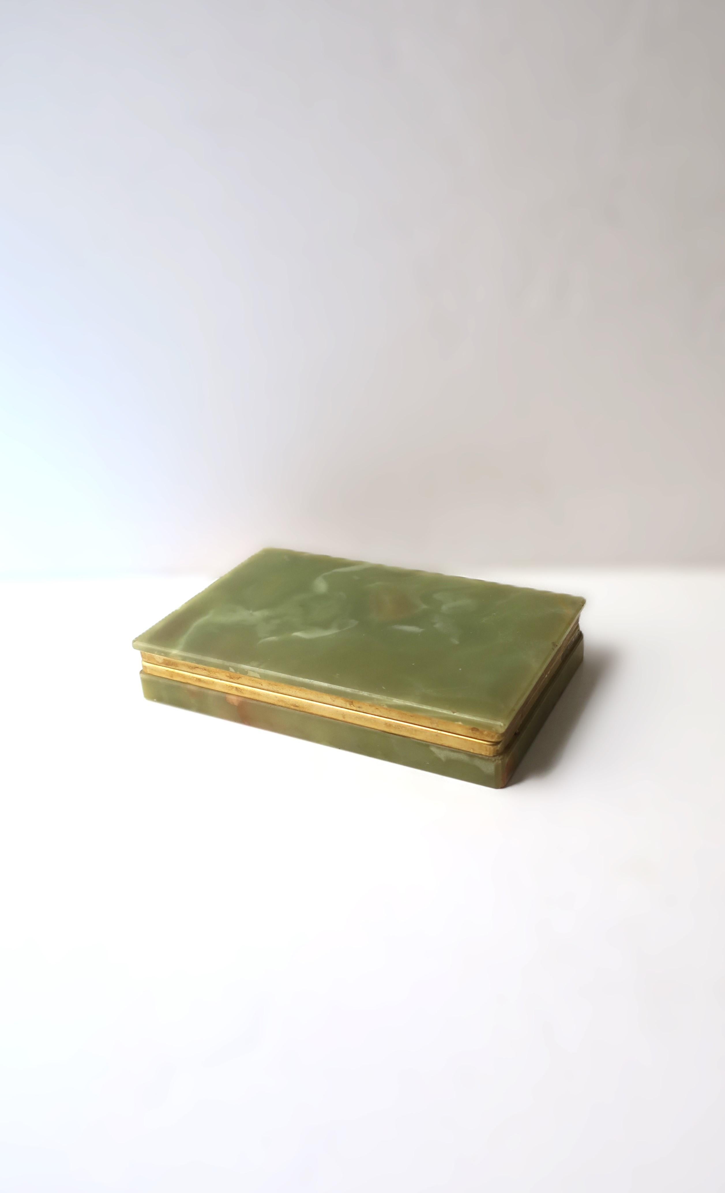 Plated Italian Onyx Marble Box