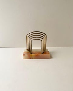 Briefhalter aus italienischem Onyx-Marmor, um die 1970er Jahre